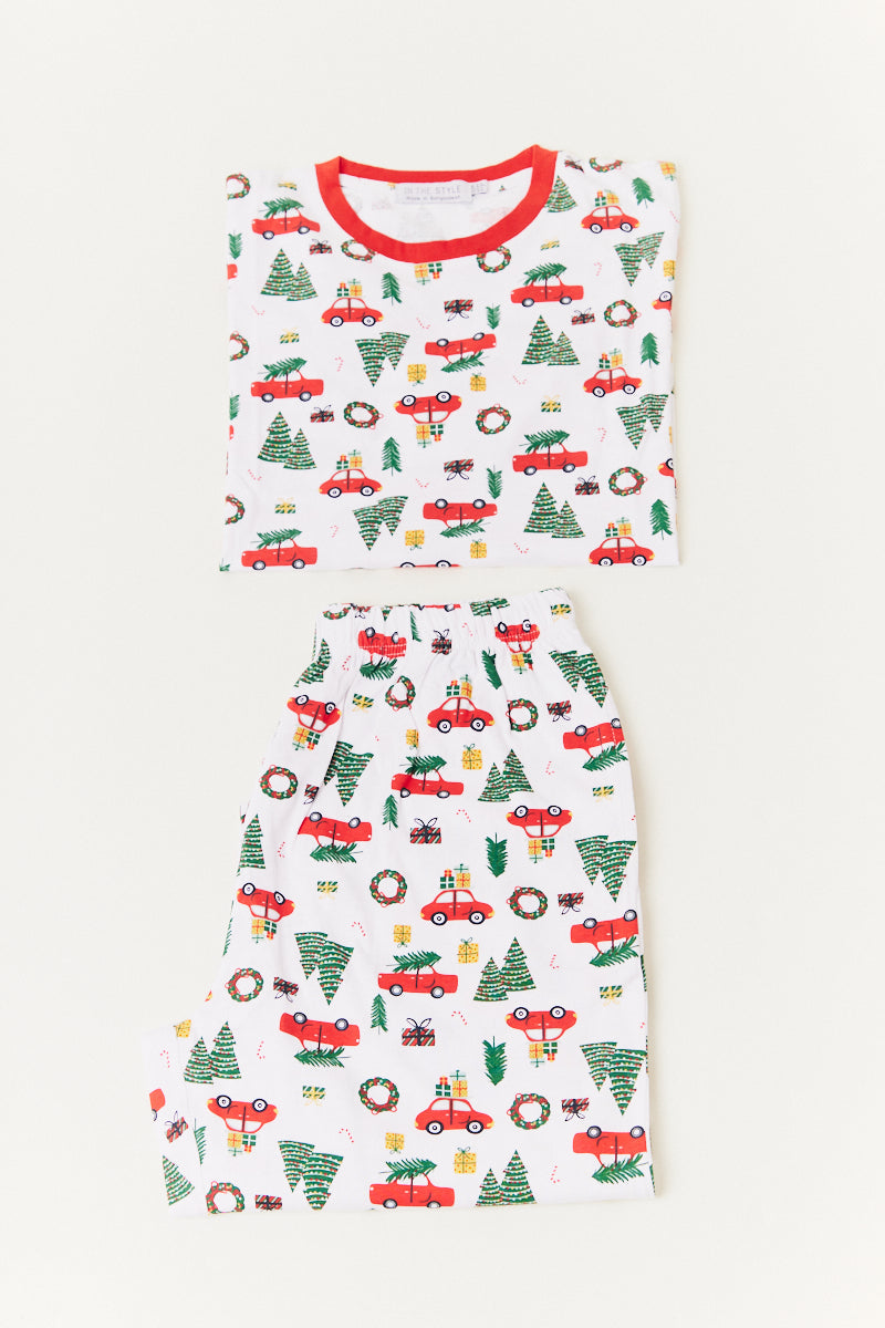 Kids Traditional Print Matching Family Pyjama Set