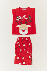 Kids Reindeer Print Matching Family Pyjama Set