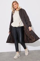 Quilted Wrap Puffer Coat