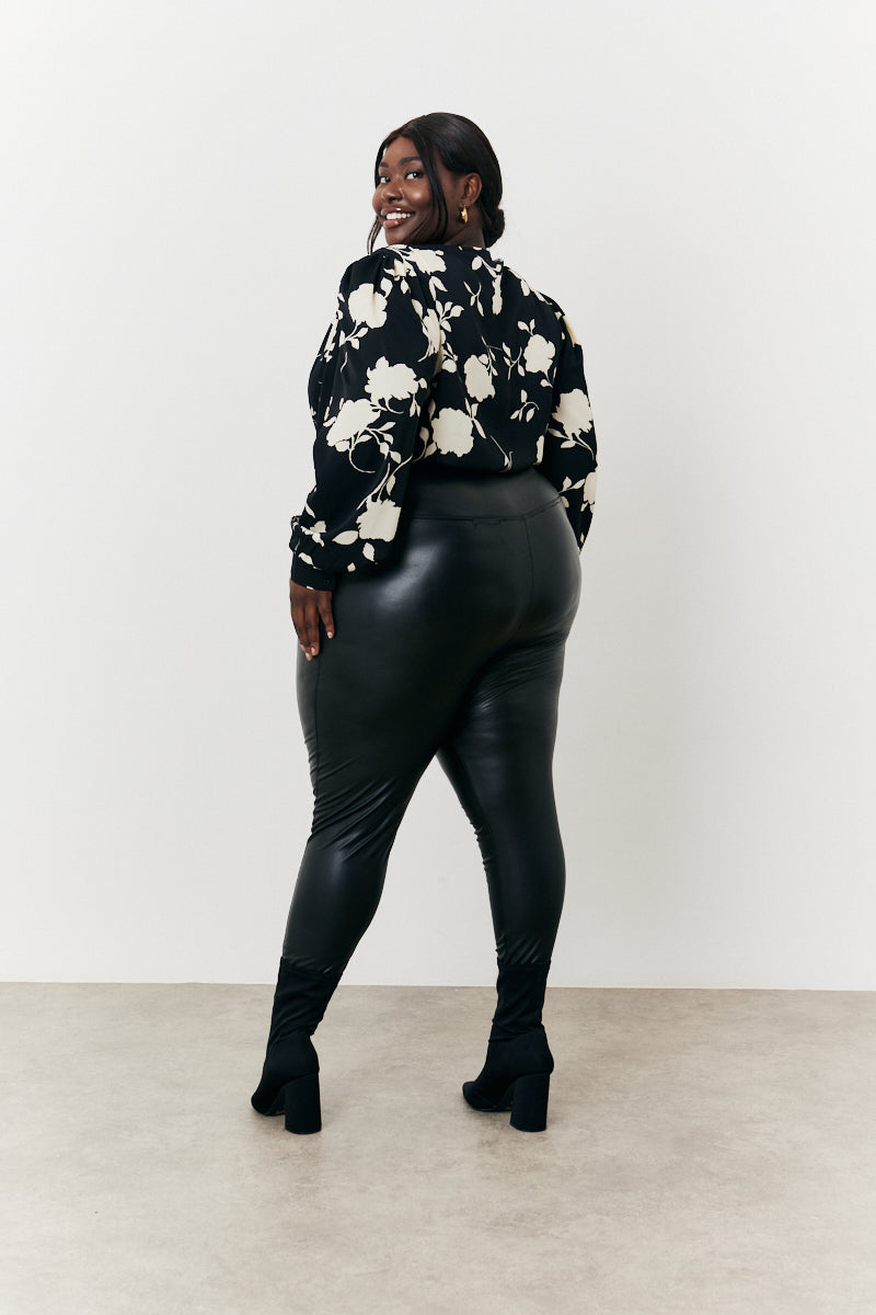 Floral Wrap Bodysuit