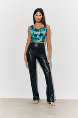 Printed Satin Corset