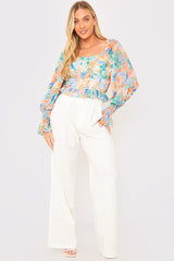 Floral Milkmaid Blouse