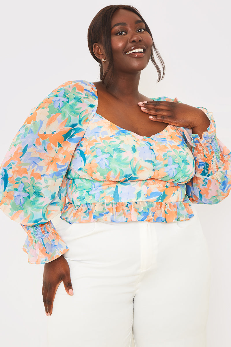 Floral Milkmaid Blouse