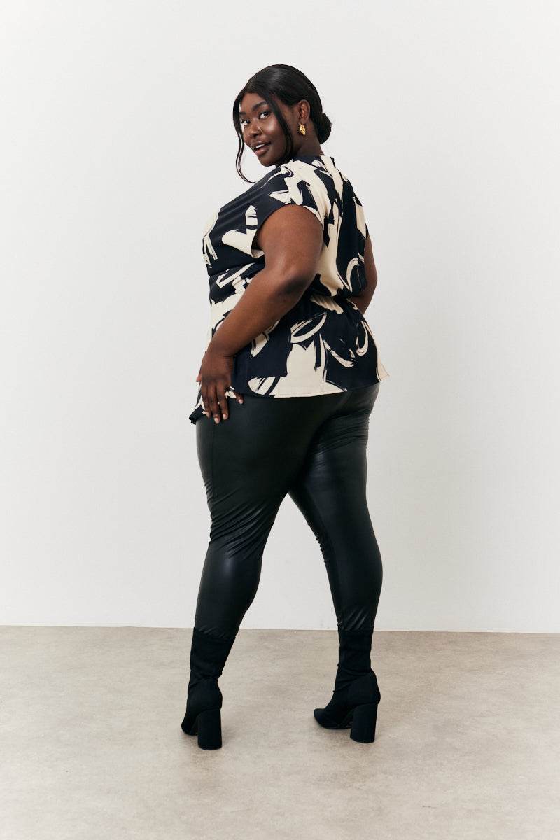 Abstract Drape Top