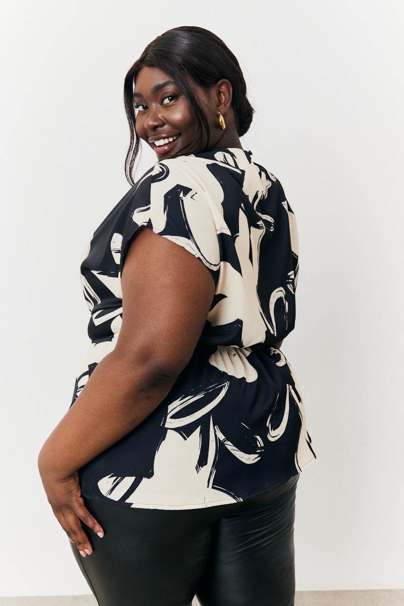 Abstract Drape Top