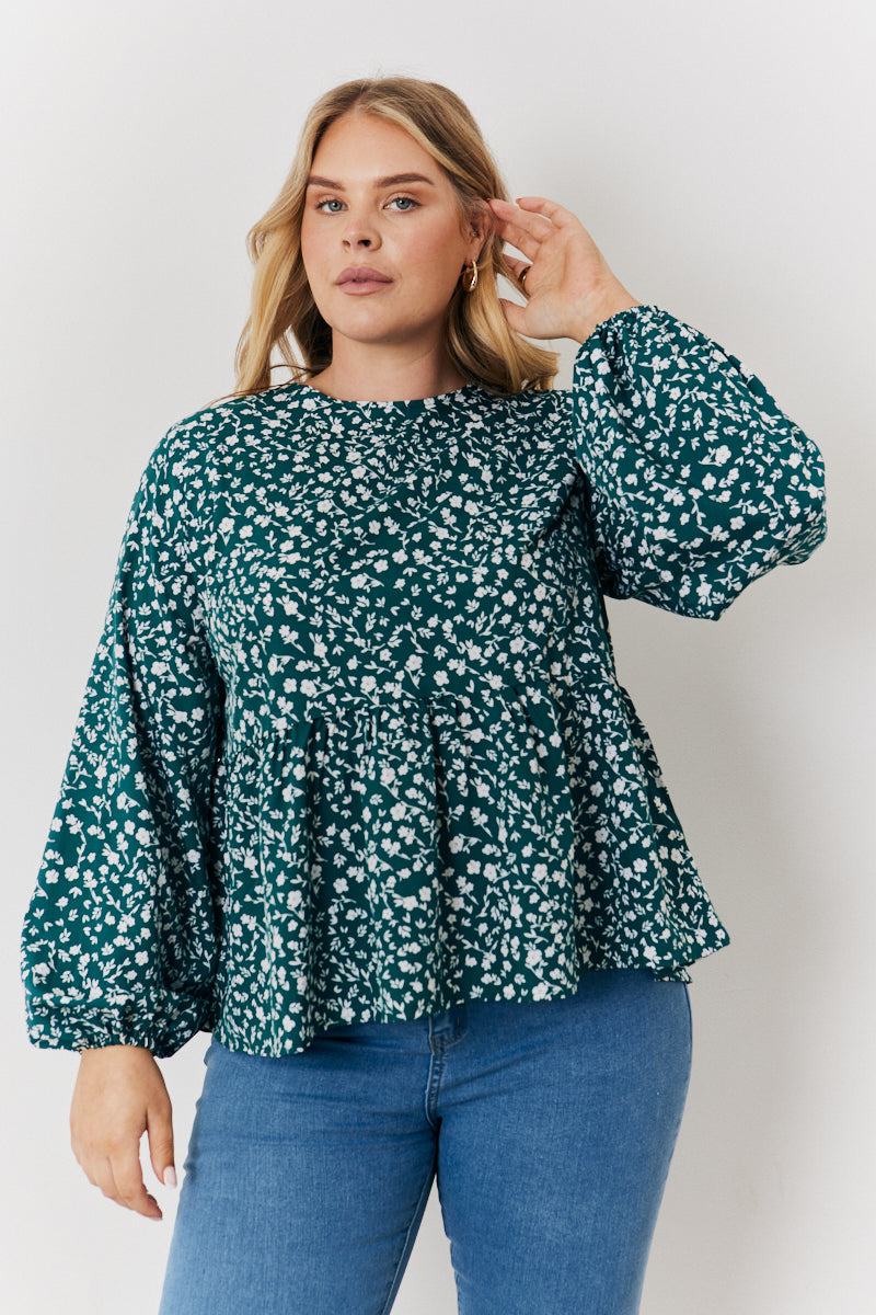 Floral Printed Smock Top