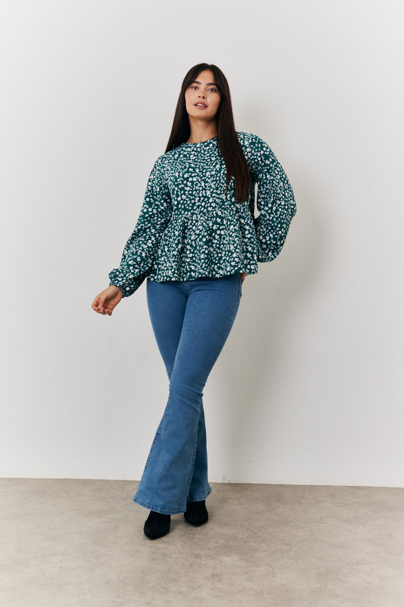 Floral Printed Smock Top