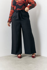 Tie Front Wide Leg Trouser