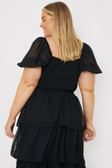 Shirred Bodice Dobby Co-Ord Crop Top