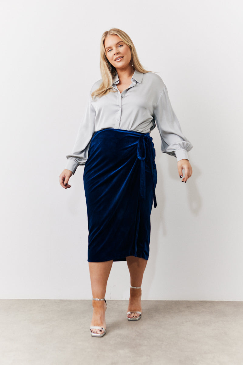 Silver Satin Shirt