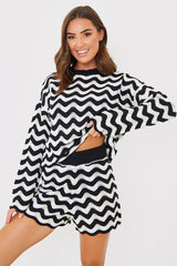 Recycled Stripe Chevron Co Ord Shorts