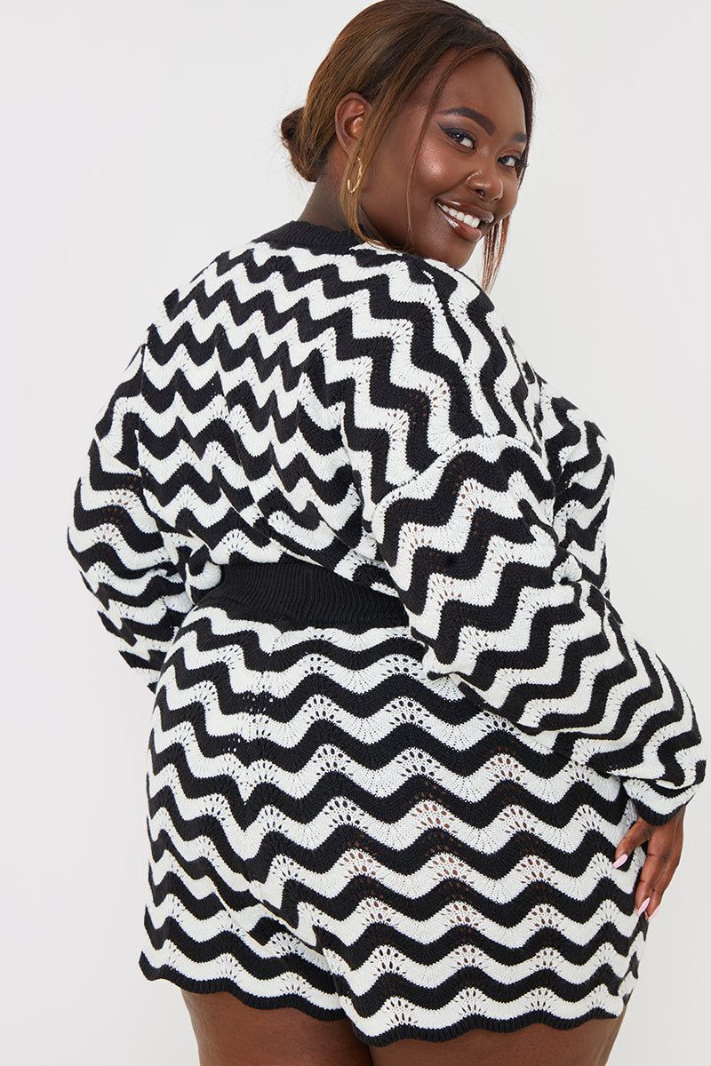 Recycled Stripe Chevron Co Ord Shorts