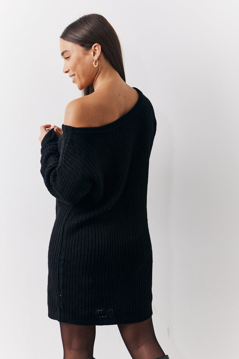 Off The Shoulder Knitted Dress