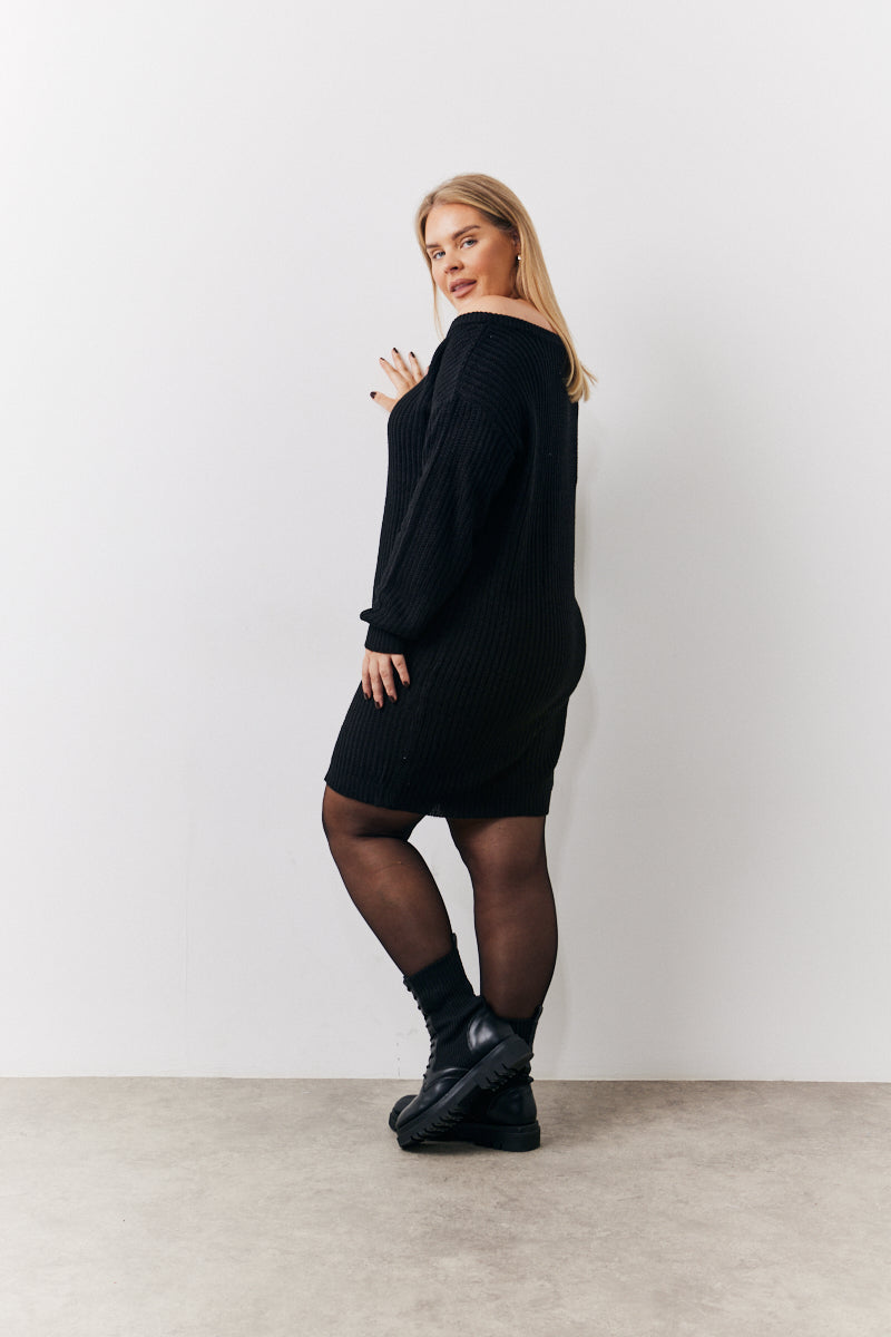 Off The Shoulder Knitted Dress