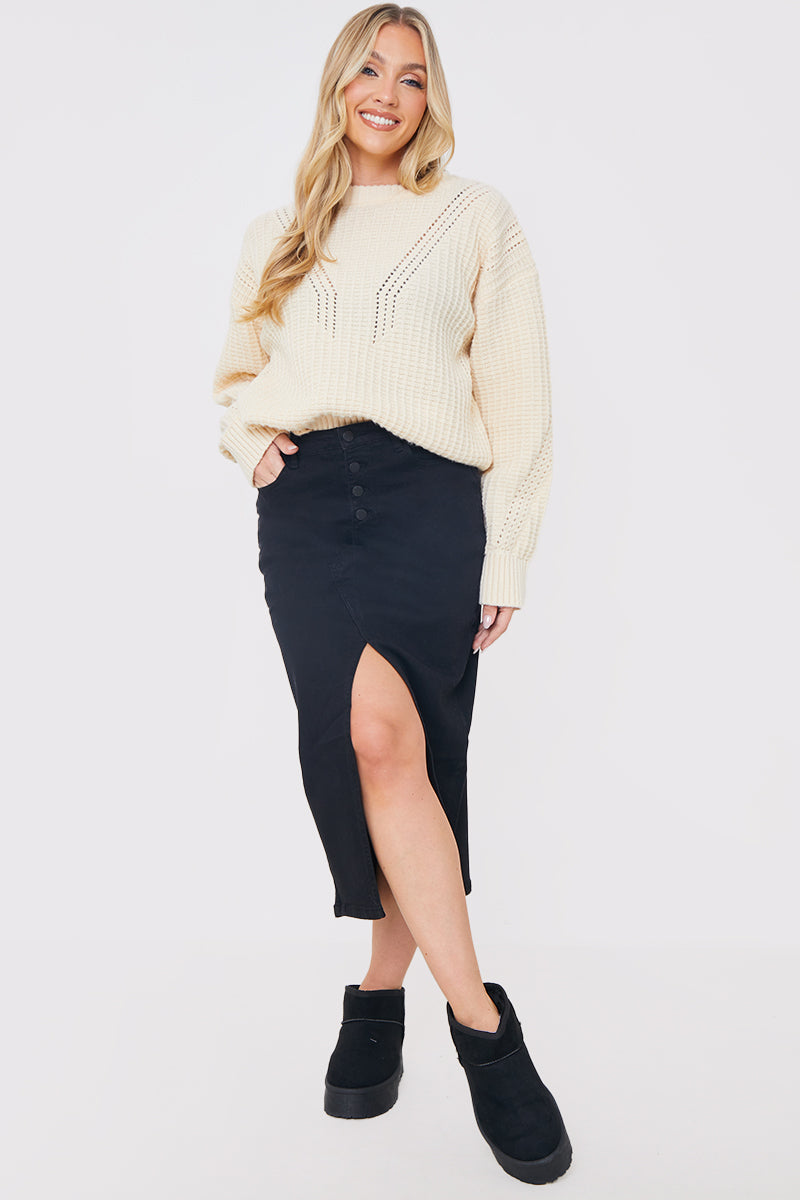 Honeycomb Stitch Knit Jumper