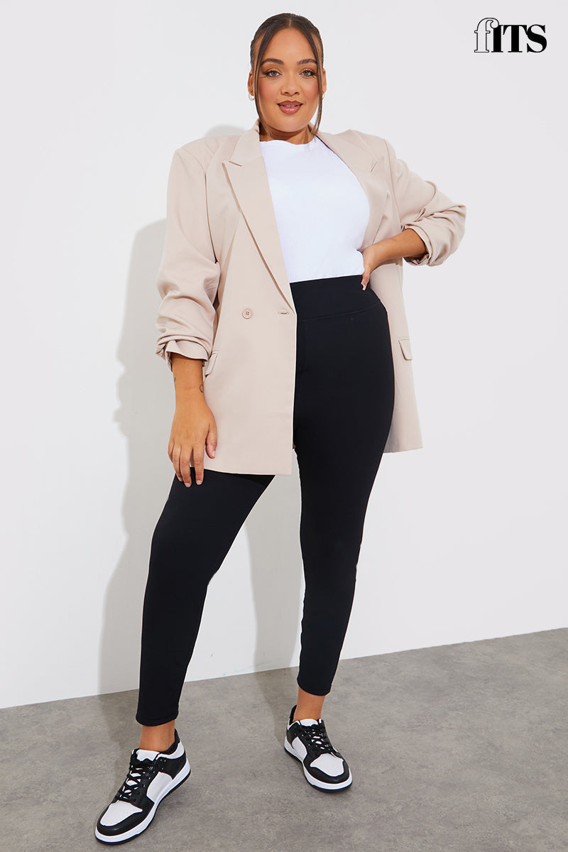 High Waisted Sculpt and Control Ribbed Leggings
