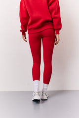 Red High Waisted Sculpt and Control Leggings