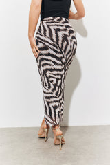 Magic Sculpting Printed Bodycon Midi Skirt