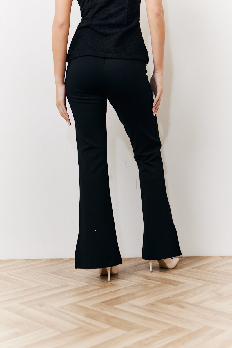 Occasion Black Flare Trousers