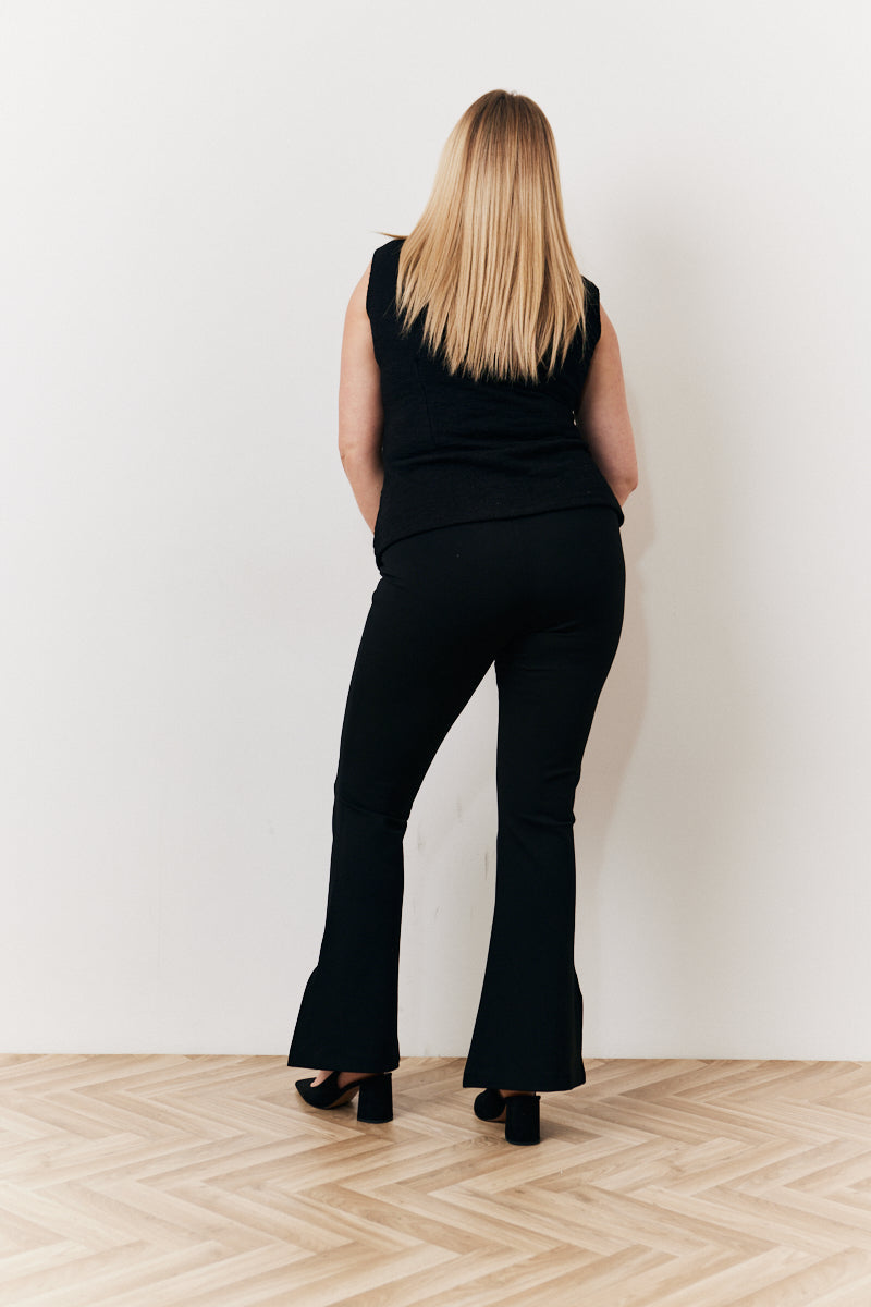 Occasion Black Flare Trousers