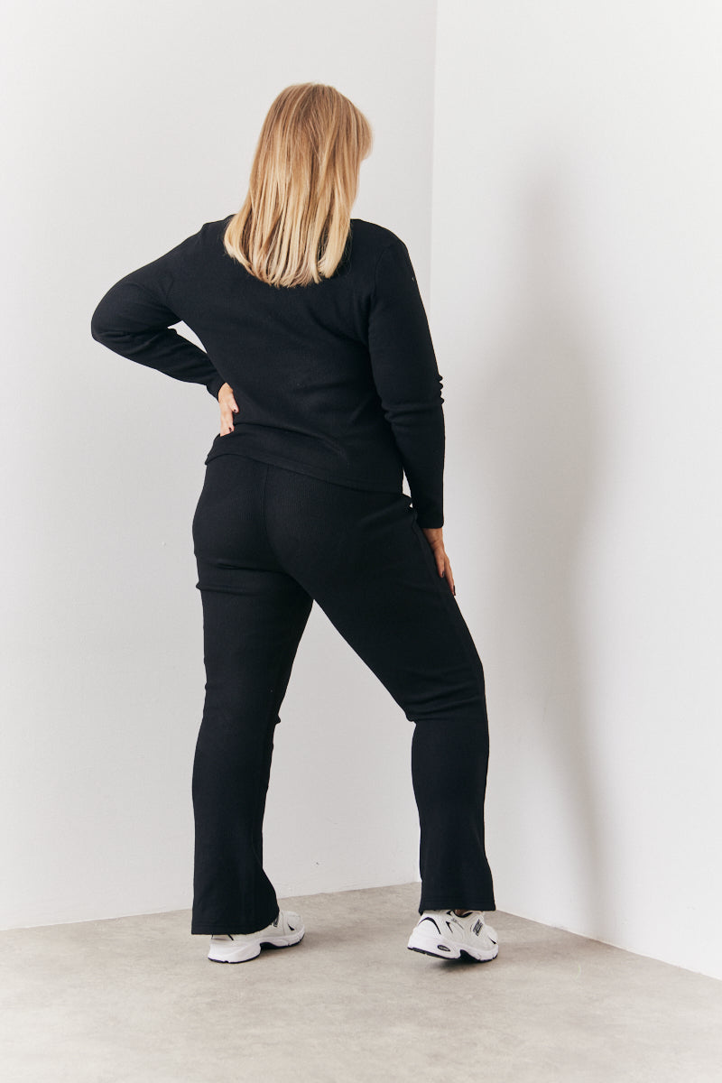 Brushed Rib Fit & Flare Co-Ord Trouser