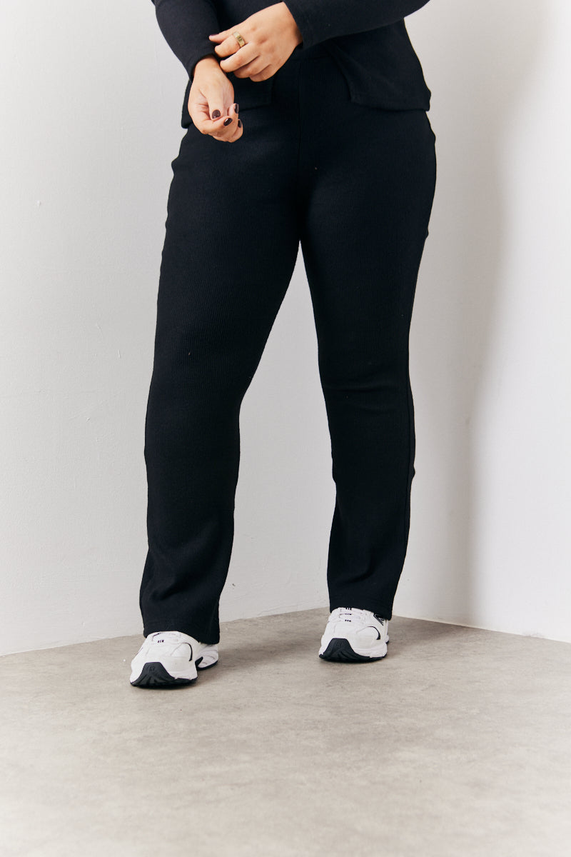 Brushed Rib Fit & Flare Co-Ord Trouser