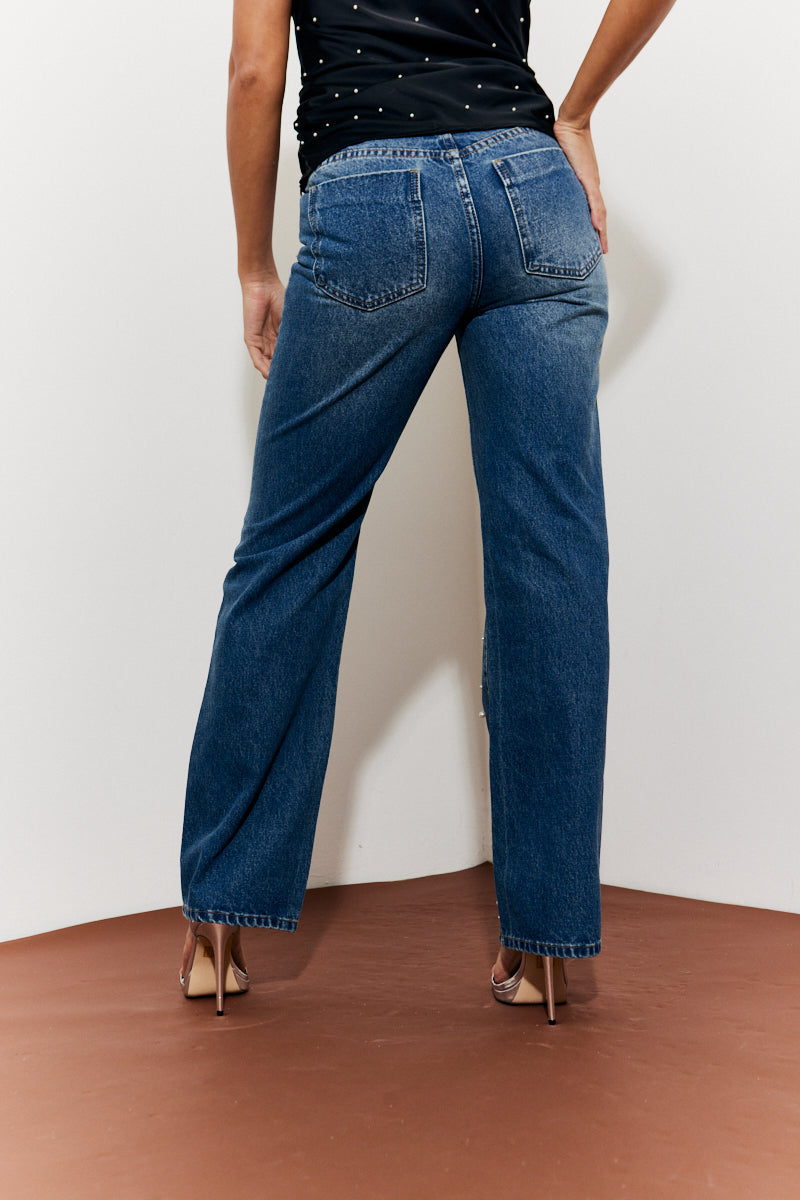 Pearl Embellished Jeans