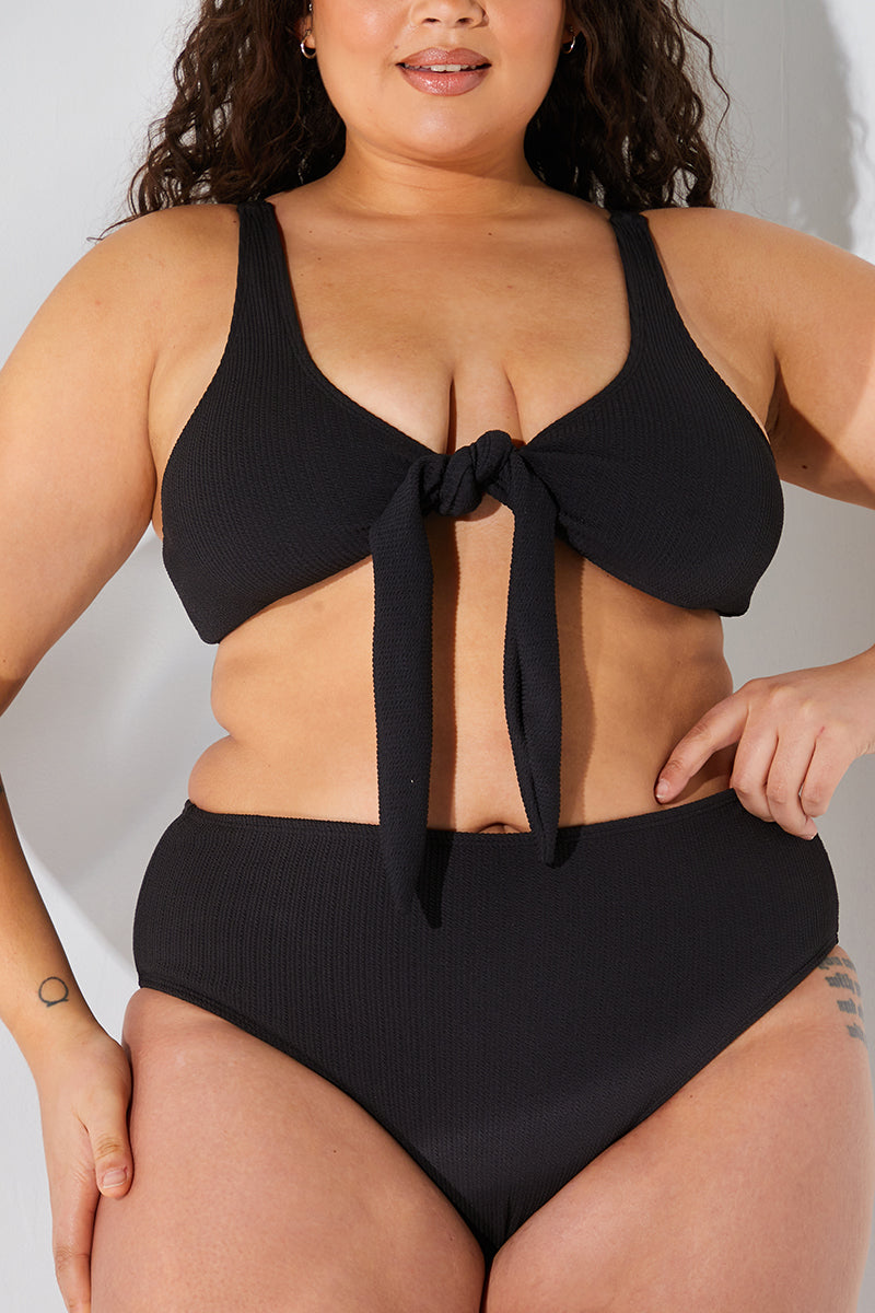 Sculpt and Control Crinkle High Waisted High Leg Bikini Brief