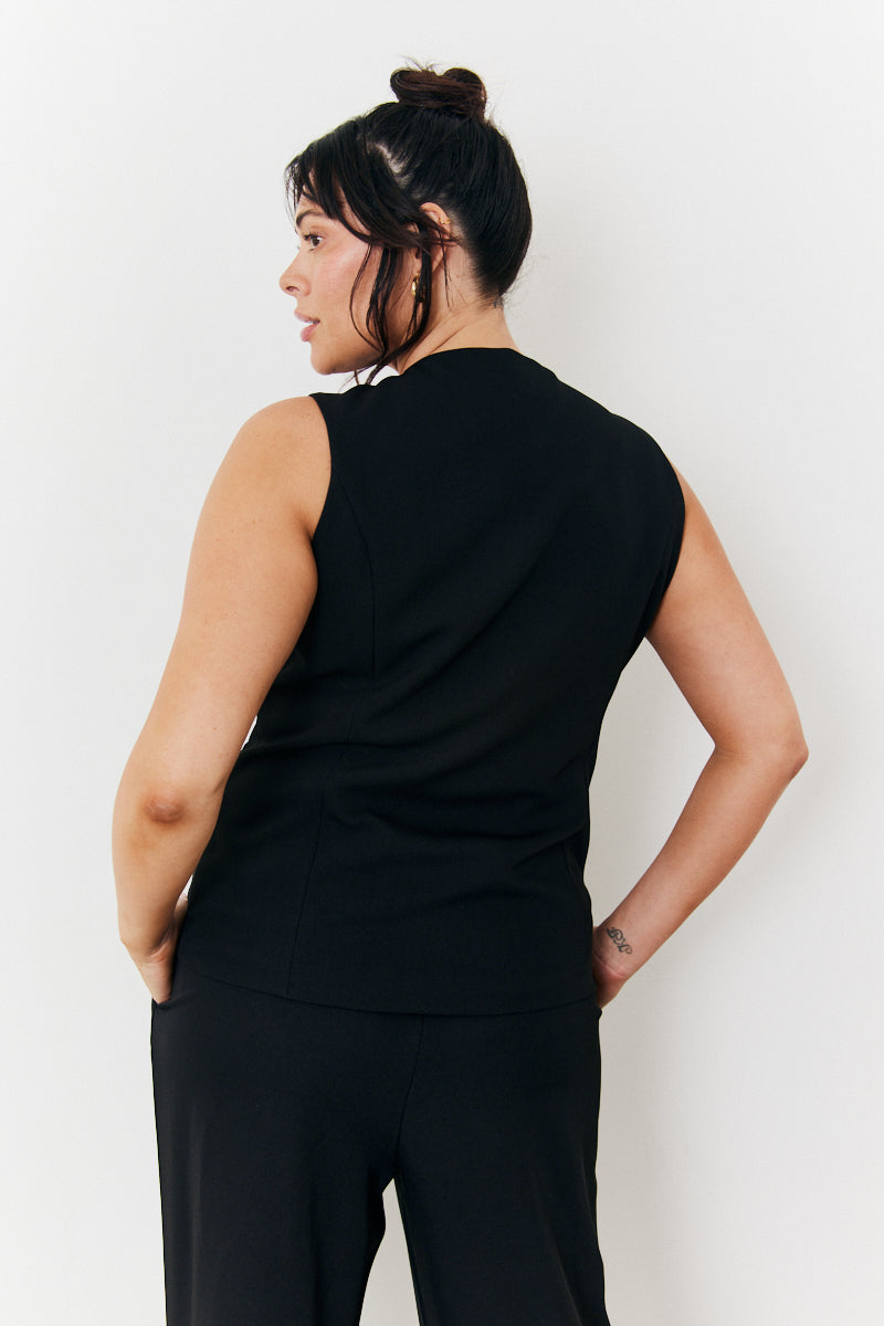 Longline Button Through Waistcoat