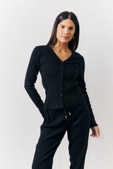 Brushed Rib Co Ord Cardigan