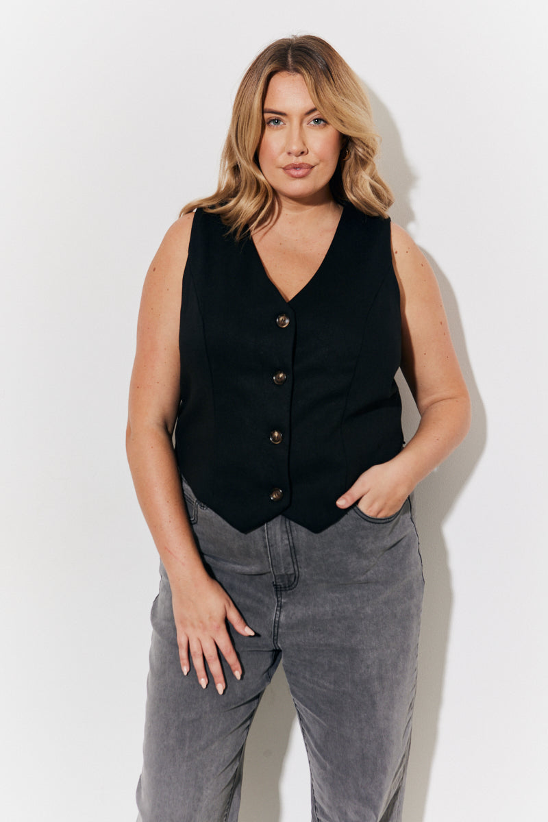 Tailored Button Through Waistcoat