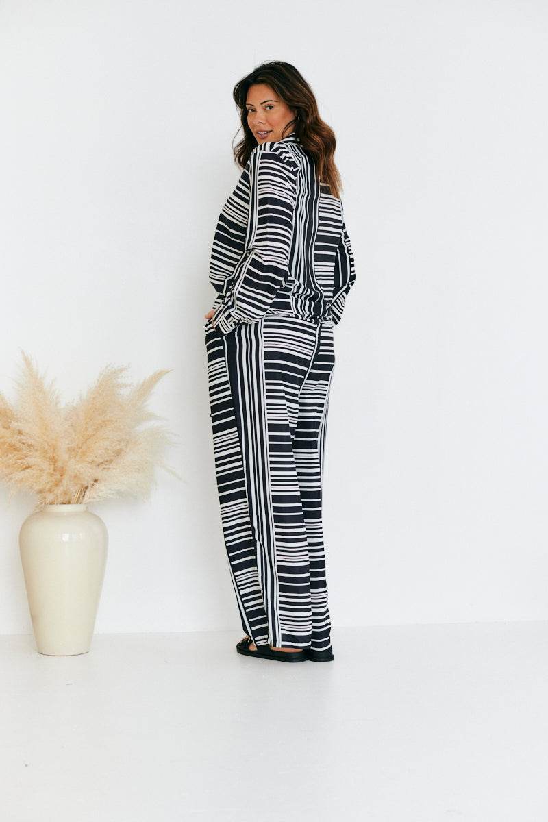 Abstract Stripe Co-Ord Shirt