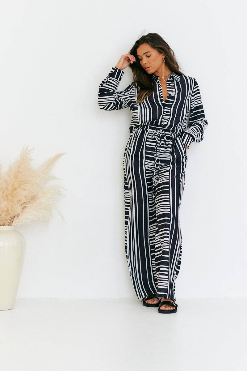 Abstract Stripe Co-Ord Shirt