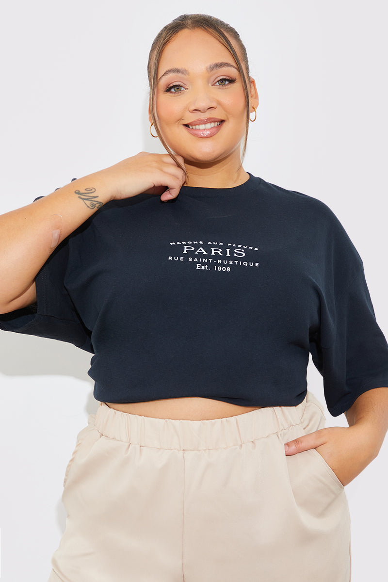 Minimalist Paris Slogan T Shirt