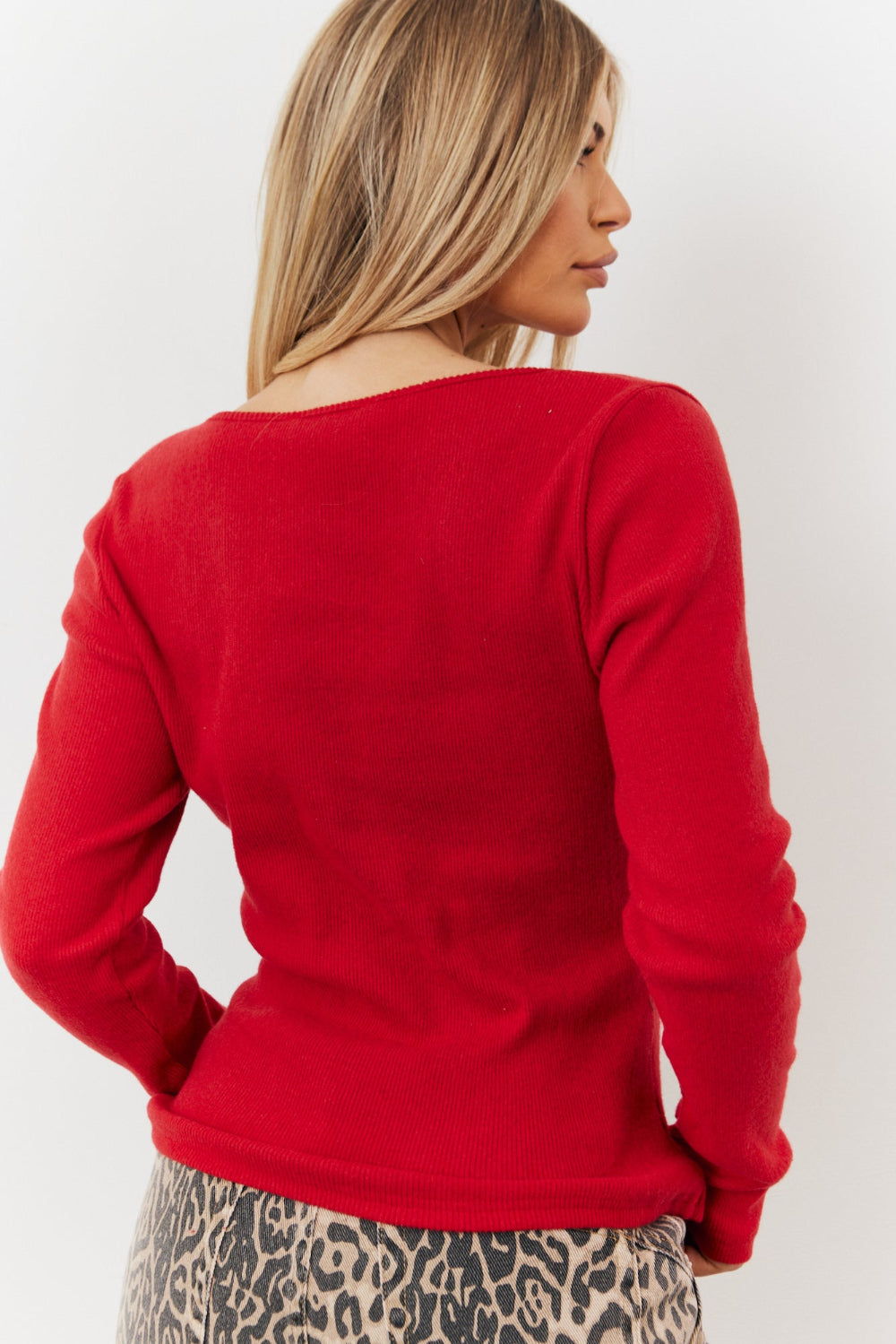 Brushed Rib Asymmetric Top