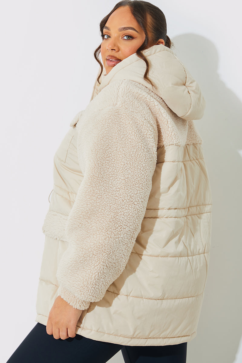 Detachable Hood Borg Puffer Coat