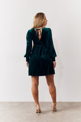 Velvet Smock Mini Dress