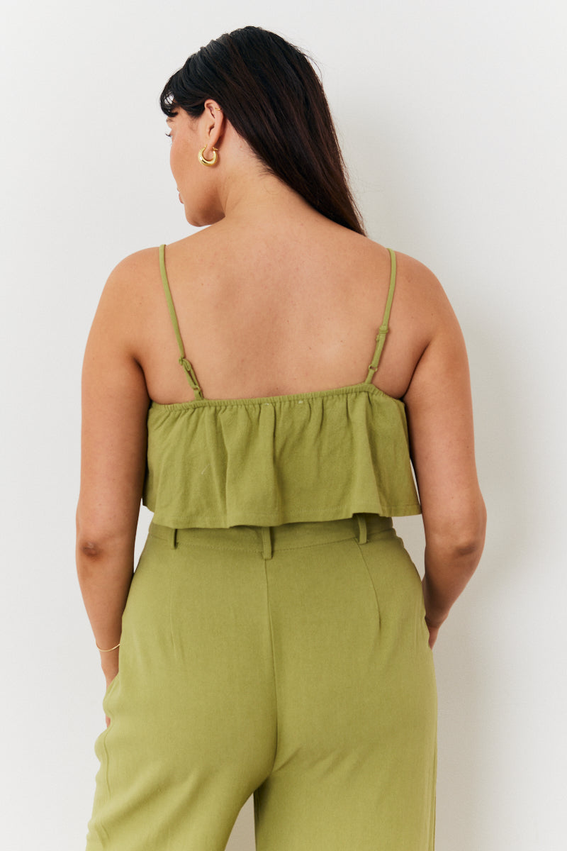 Linen Crop Top