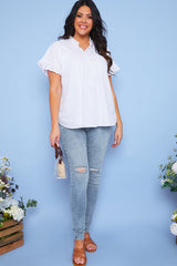 Recycled Light Wash Ripped Knee Denim Skinny Jeans