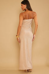 Strappy Lurex Cami Maxi Dress