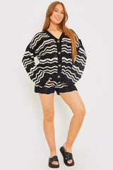 Knitted Chevron Co-ord Cardigan