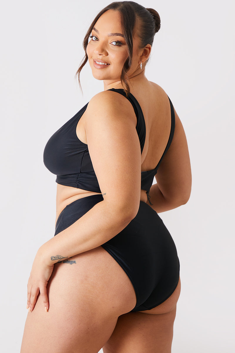 Control High Waist Full Brief Bikini Bottom