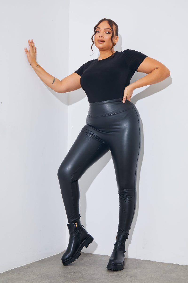 Short Sleeve Double Layer Slinky Bodysuit