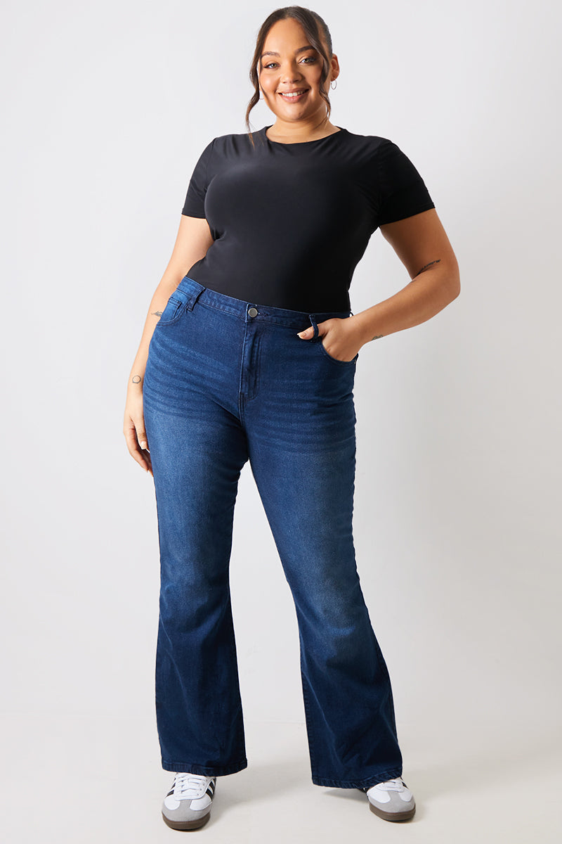 Short Sleeve Double Layer Slinky Bodysuit